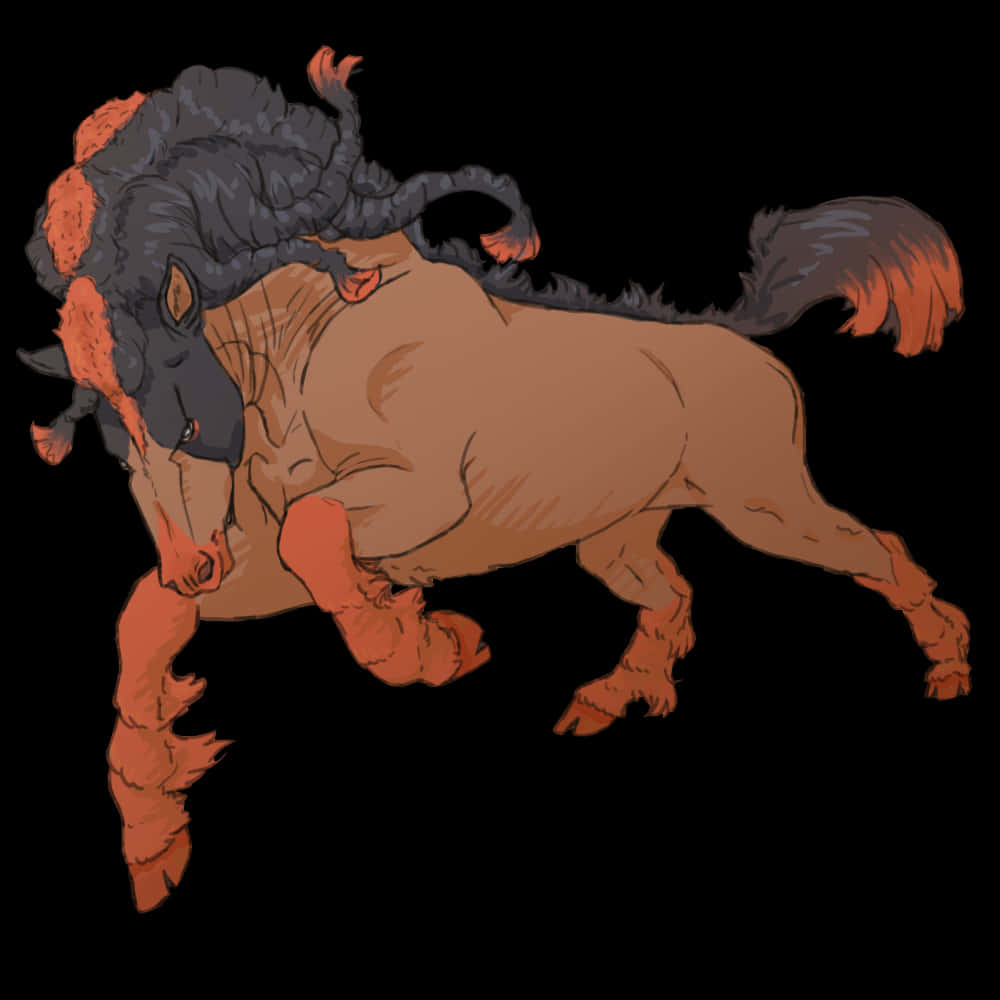 Mudsdale, horse body, ram head, SD Desktop Wallpaper