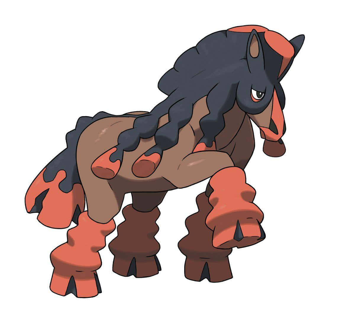 Mudsdale, black mane, orange-red accents, SD Desktop Wallpaper
