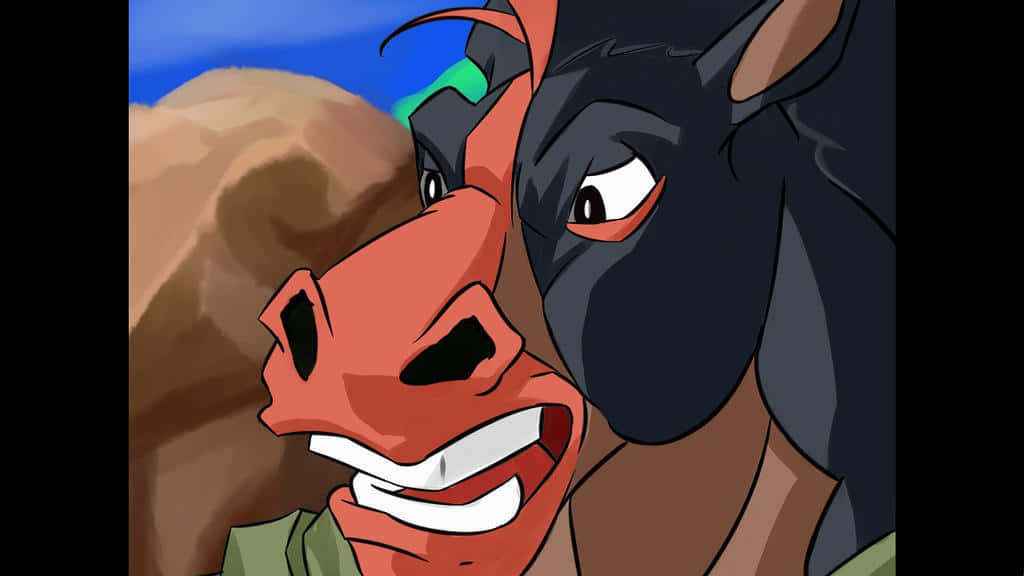 Mudsdale, blue sky, rocky background, SD Desktop Wallpaper