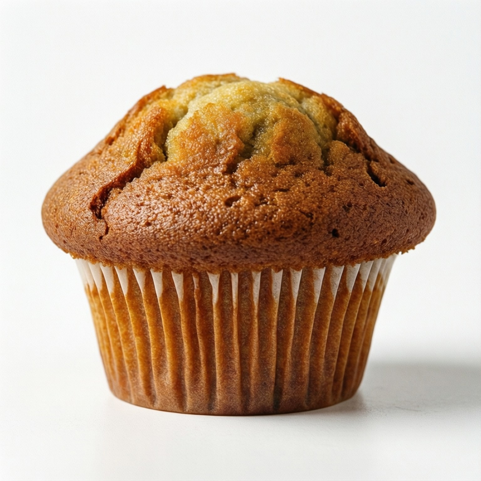 golden brown muffin, cracked top, white fluted paper liner, HD Desktop Wallpaper