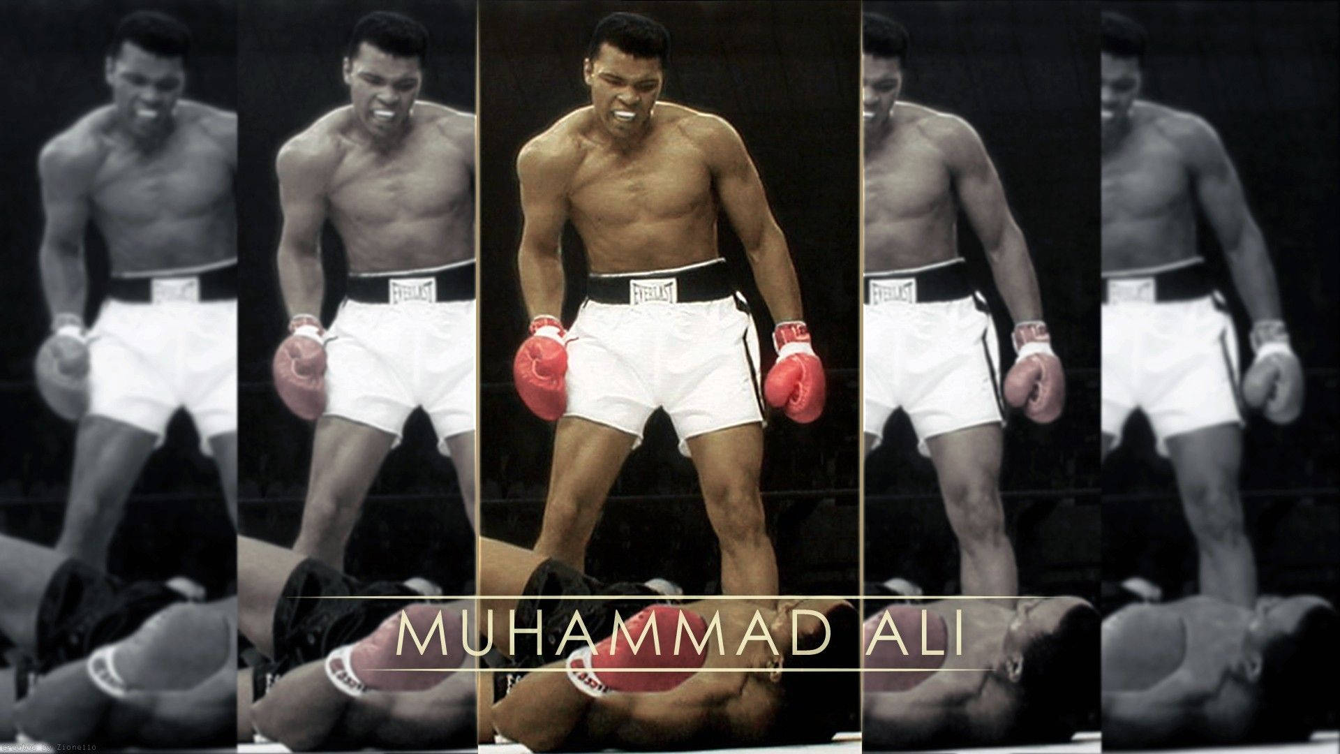 Muhammad Ali, boxing ring, first minute knockout, Full HD Desktop Wallpaper