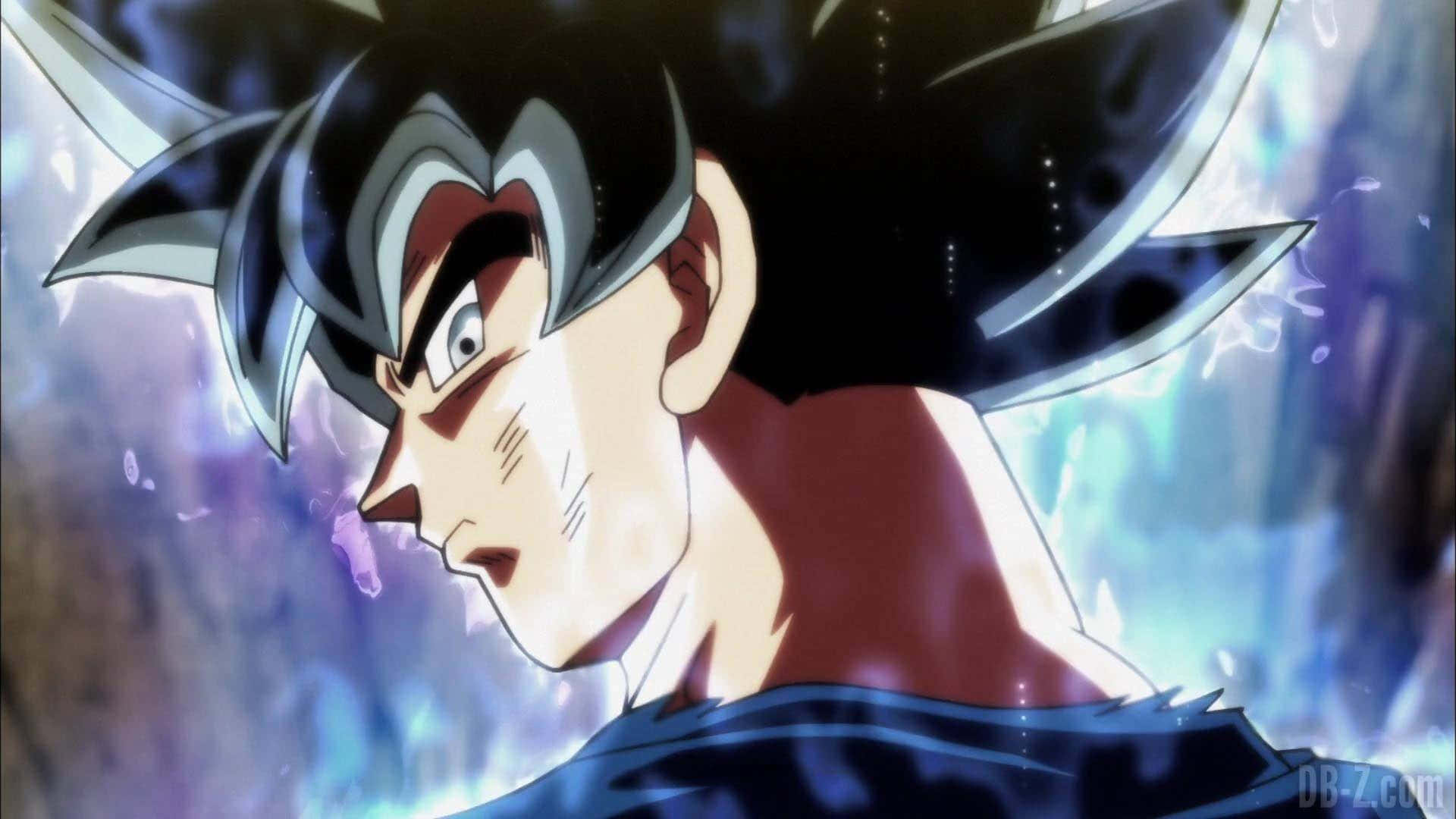 Goku, spiky black hair, intense gaze, Full HD Desktop Wallpaper