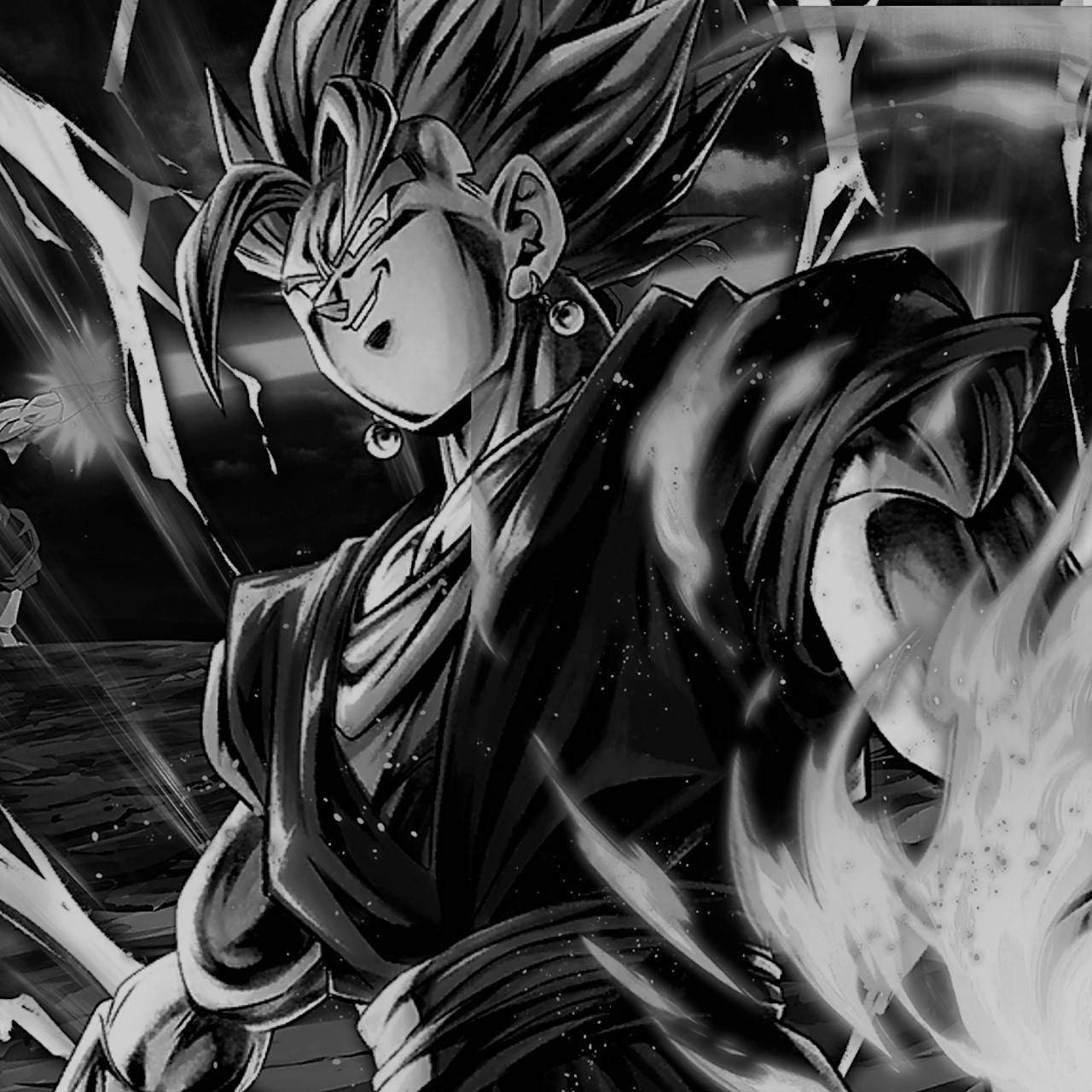 Goku, black and white, spiky hair, HD Desktop Wallpaper