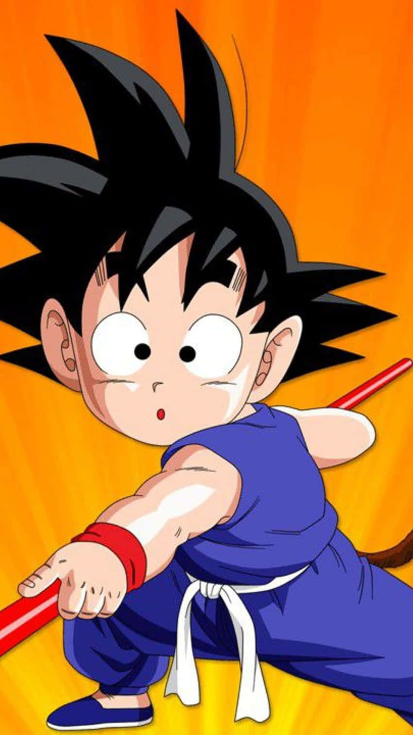 Goku, blue gi, red wristband, HD Phone Wallpaper