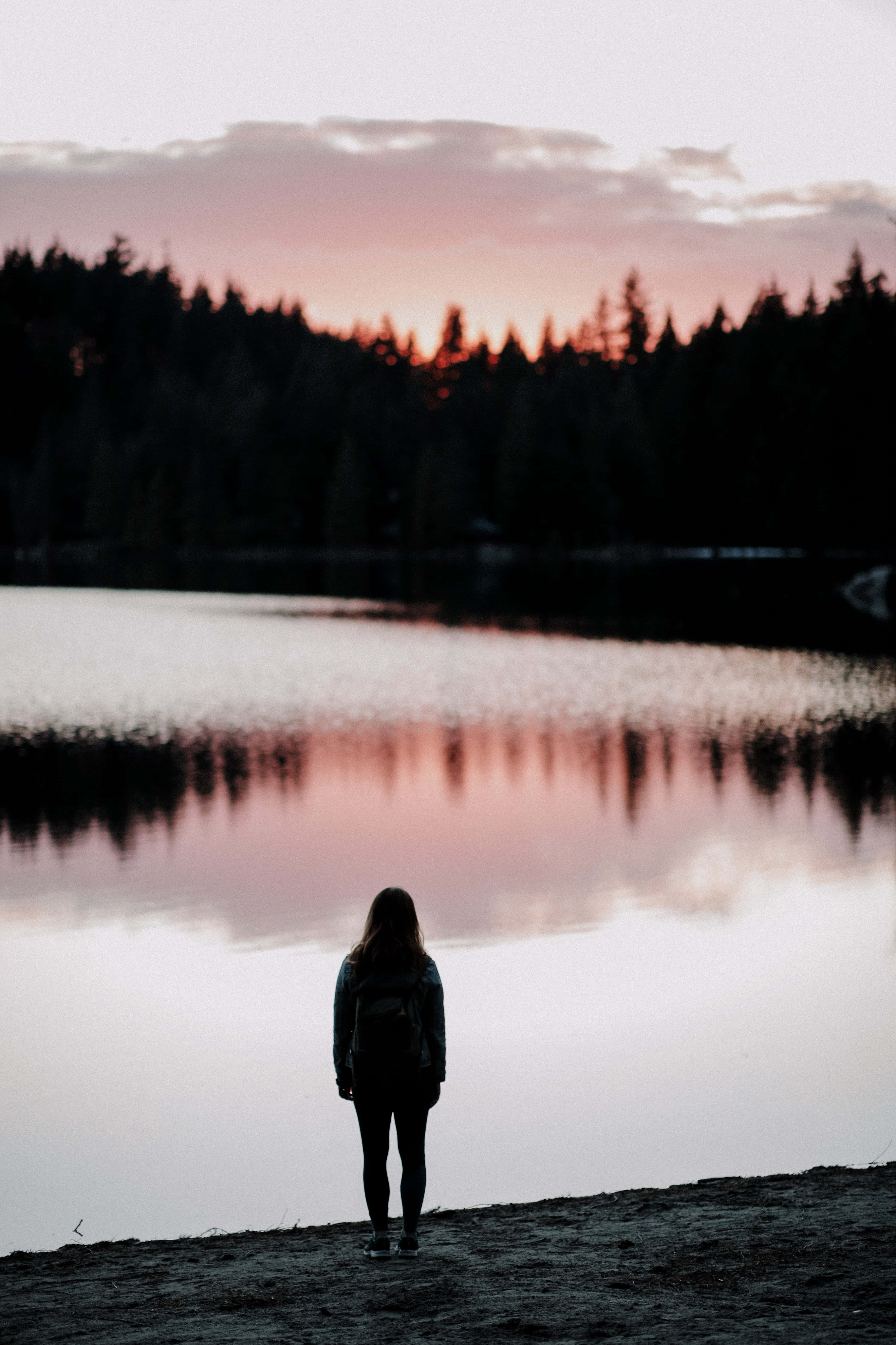 Mujer Soltera, dusk, silhouette, 5K Phone Wallpaper