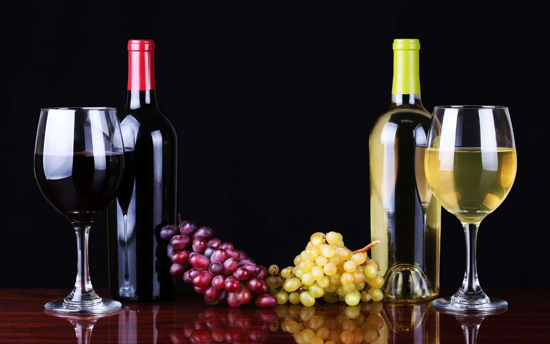 Black Wine, red grapes, green grapes, Full HD Desktop Wallpaper