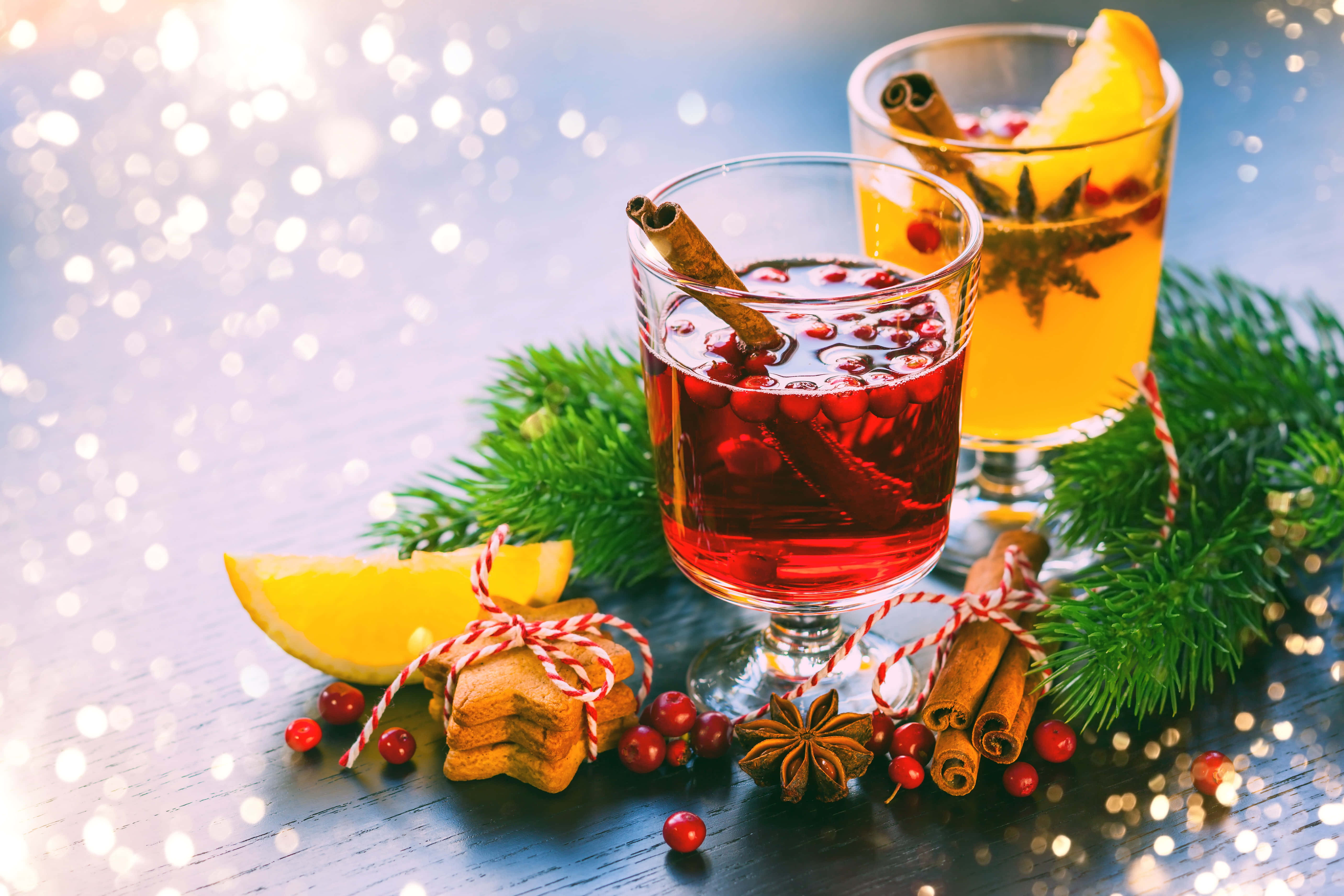 Mulled Wine, cinnamon sticks, star anise, 5K Desktop Wallpaper