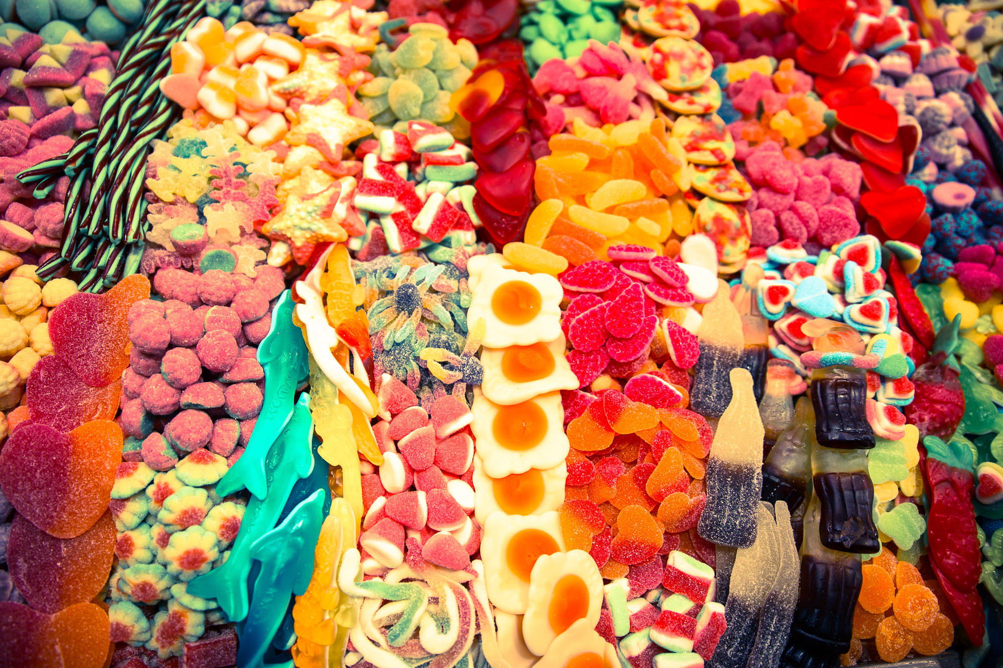 gummy bears, jelly beans, licorice, Full HD Desktop Wallpaper