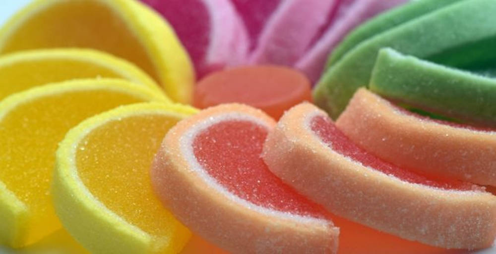 Sugar Sanded Fruit Slices, gummy candies, citrus slices, SD Desktop Wallpaper