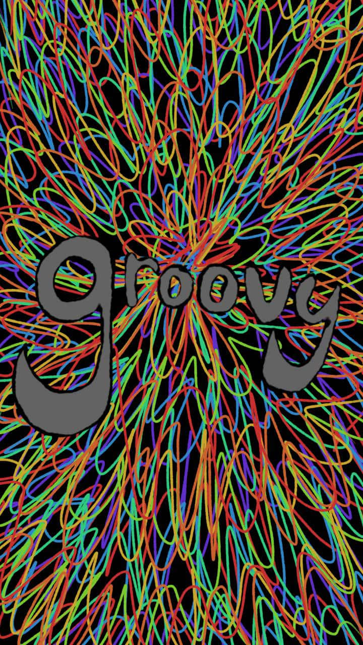 Groovy, neon scribbles, bold gray, HD Phone Wallpaper