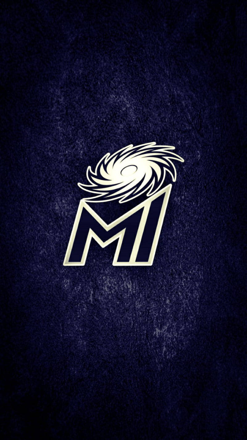 Mumbai Indians, white stylized M logo, swirling top, HD Phone Wallpaper