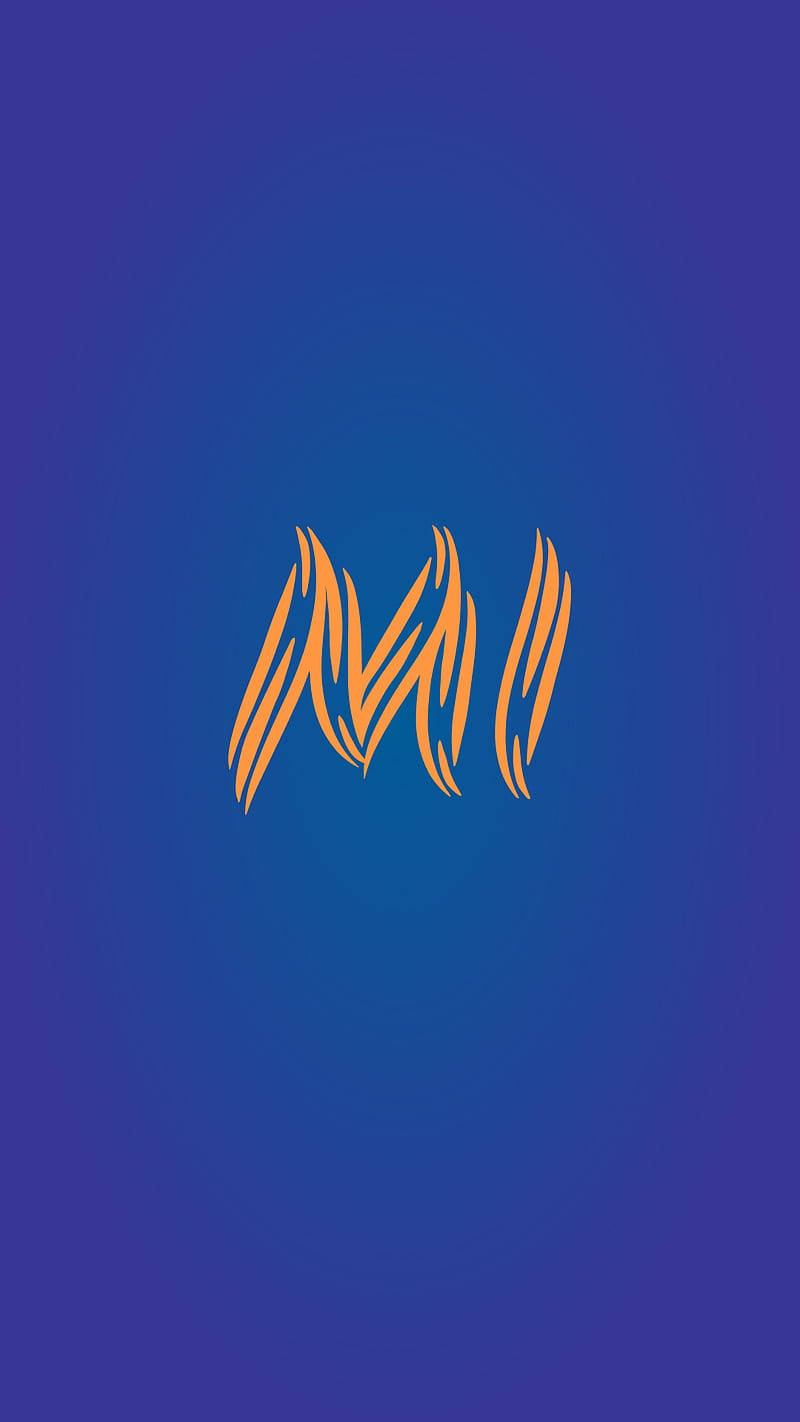 Mumbai Indians, orange 'M' logo, flame-like strokes, HD Phone Wallpaper