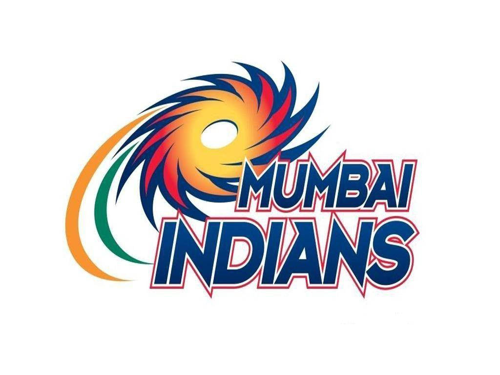 Mumbai Indians, blue text, orange red green accents, SD Desktop Wallpaper