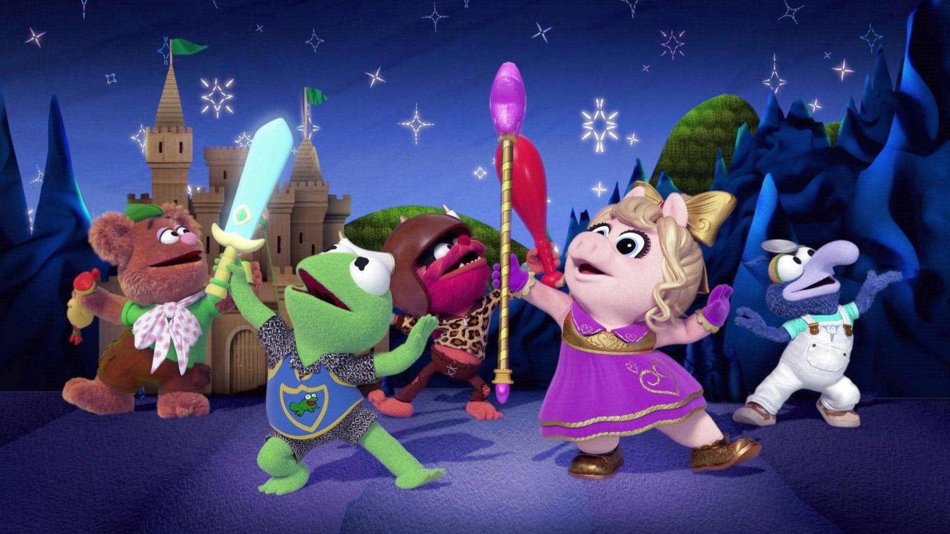 Muppet Babies, castle, starry night sky, Full HD Desktop Wallpaper
