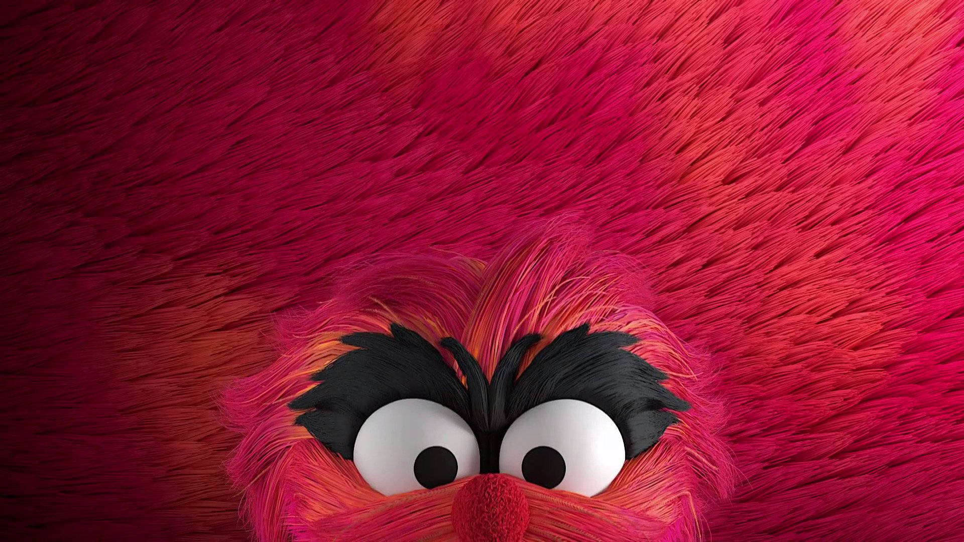 Muppet Babies, furry red monster, wide eyes, Full HD Desktop Wallpaper