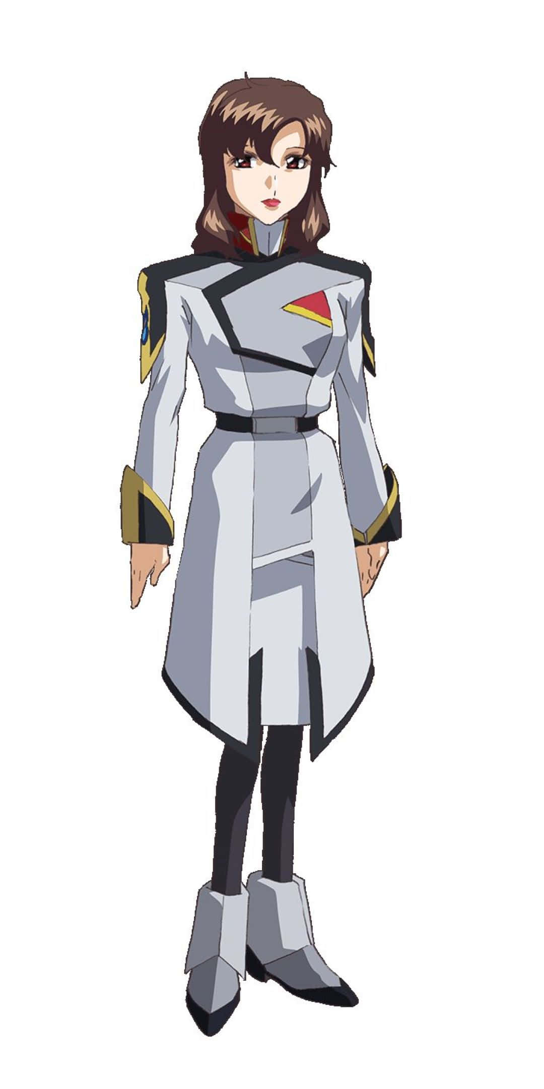 Murrue Ramius, anime character, silver gray military uniform, Full HD Phone Wallpaper