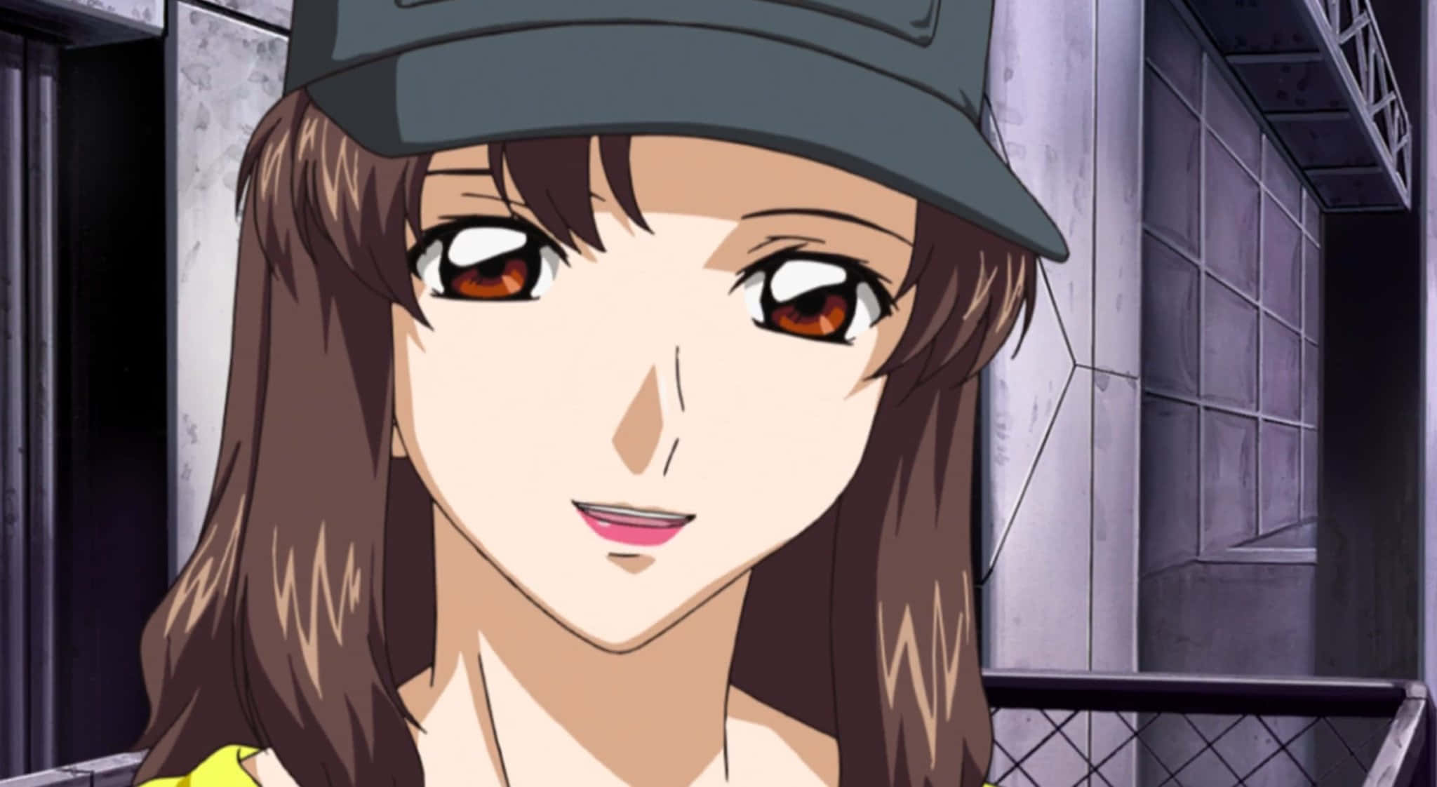 Murrue Ramius, anime portrait, brown hair, Full HD Desktop Wallpaper