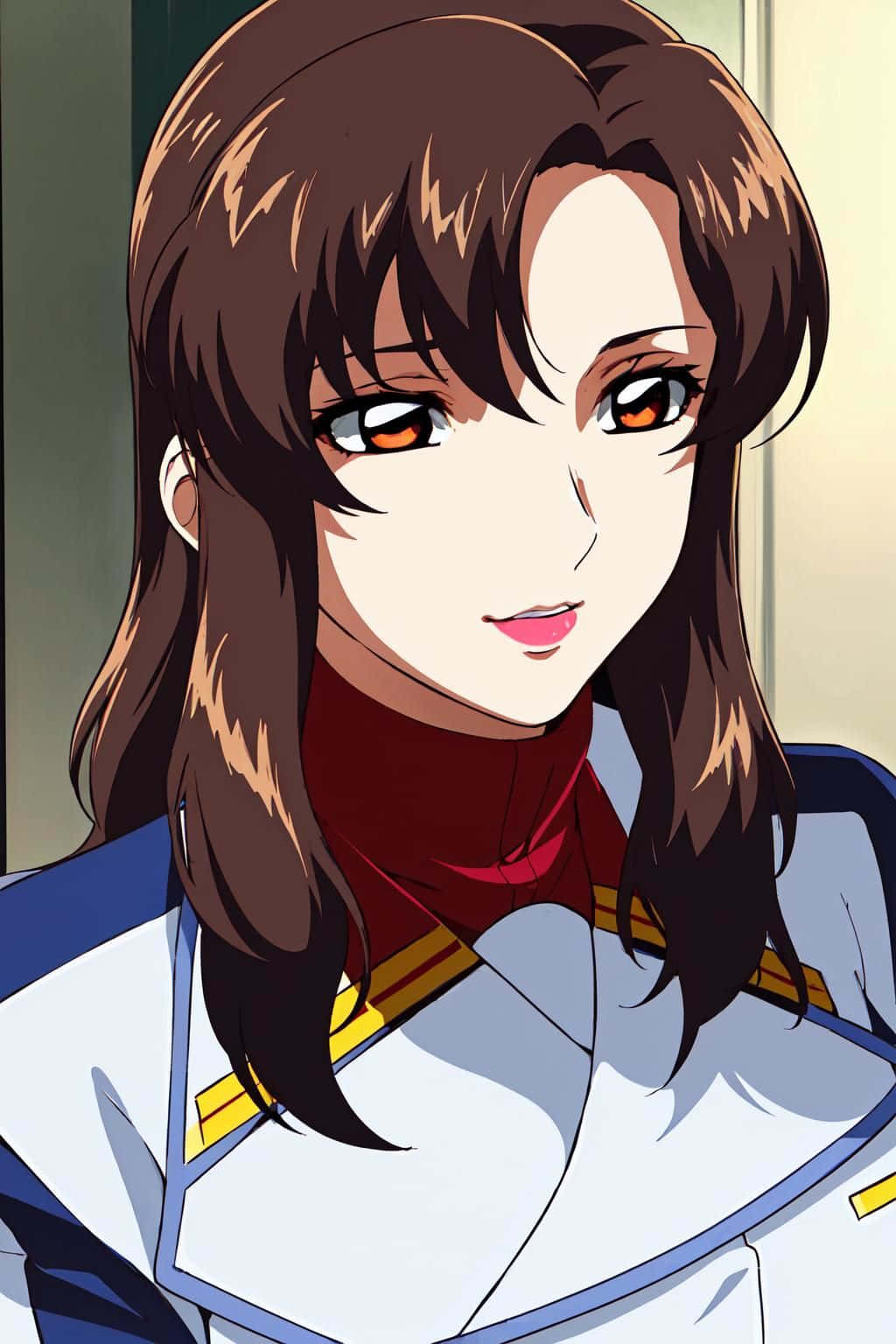 Murrue Ramius, anime, brown hair, HD Phone Wallpaper