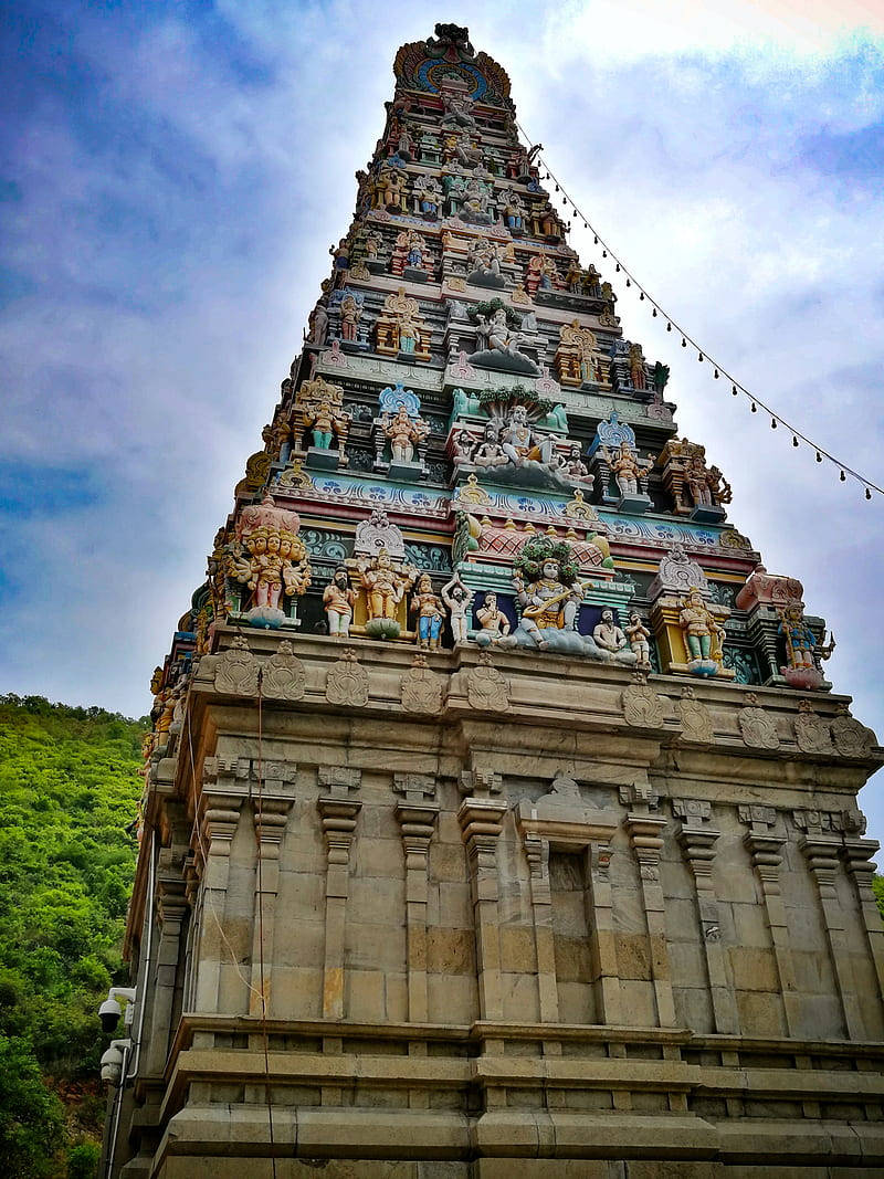 Murugan Temple, Hindu temple, vibrant statues, SD Phone Wallpaper
