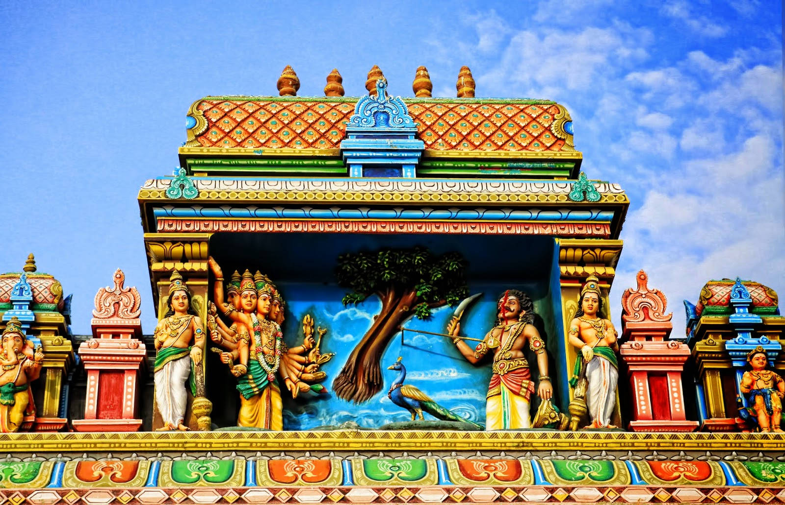 Murugan Temple, gopuram, Hindu deities, HD Desktop Wallpaper