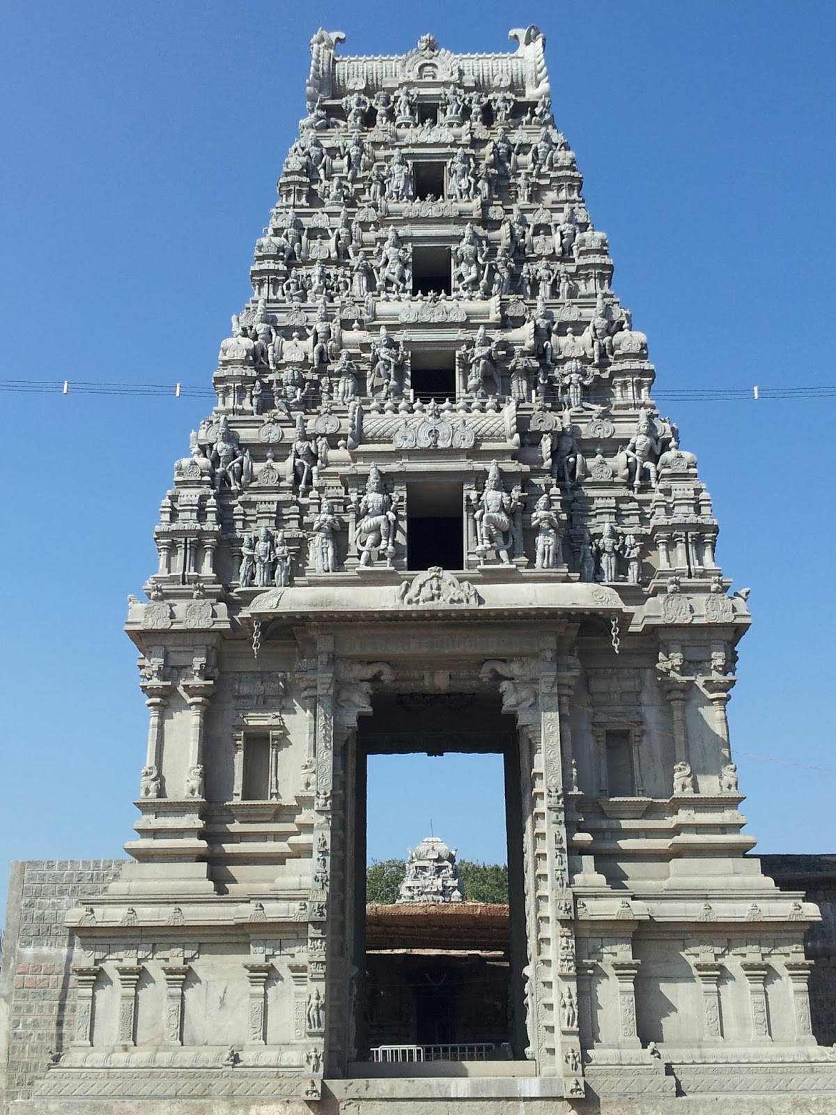 Murugan Temple, gopuram, stone temple gateway, HD Phone Wallpaper