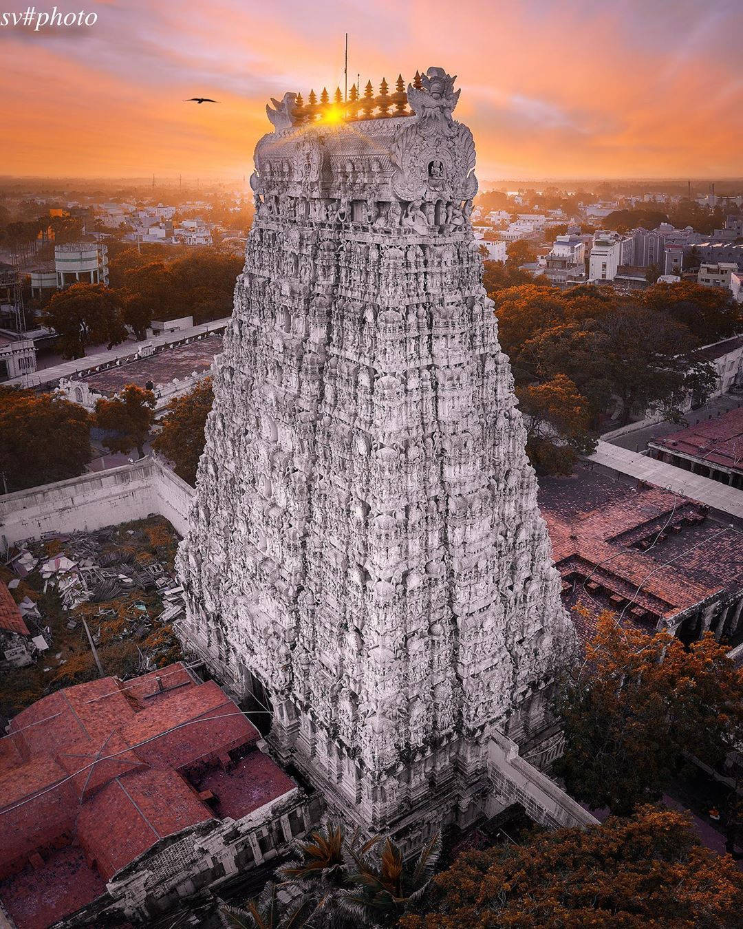 Murugan Temple, eagle, sunset, HD Phone Wallpaper