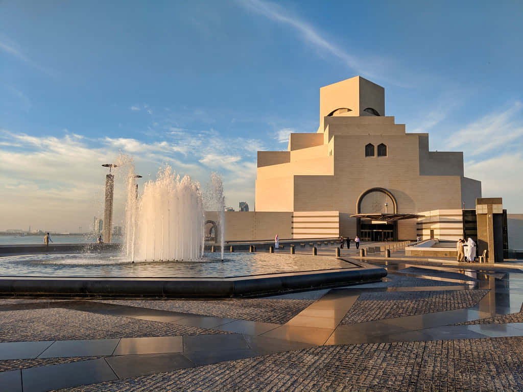 Museum Of Islamic Art, beige, geometric architecture, SD Desktop Wallpaper