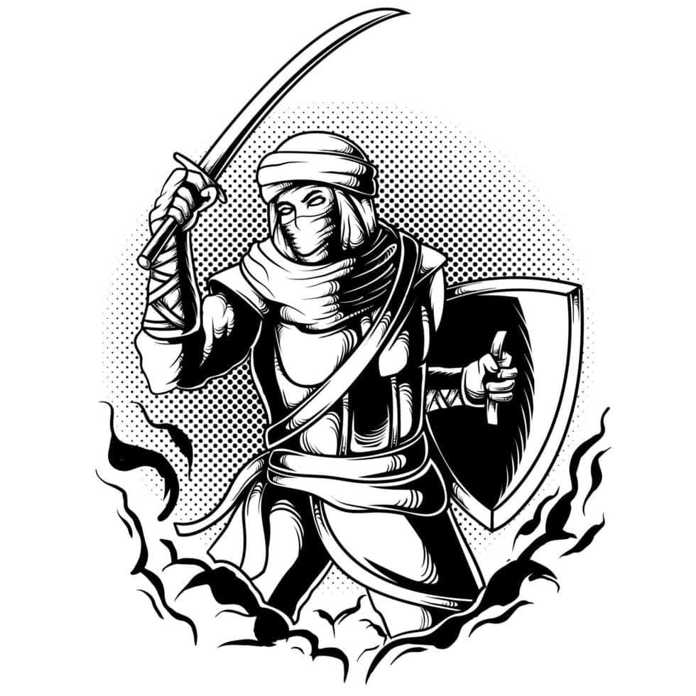 Islamic Warrior, turban, robe, SD Desktop Wallpaper