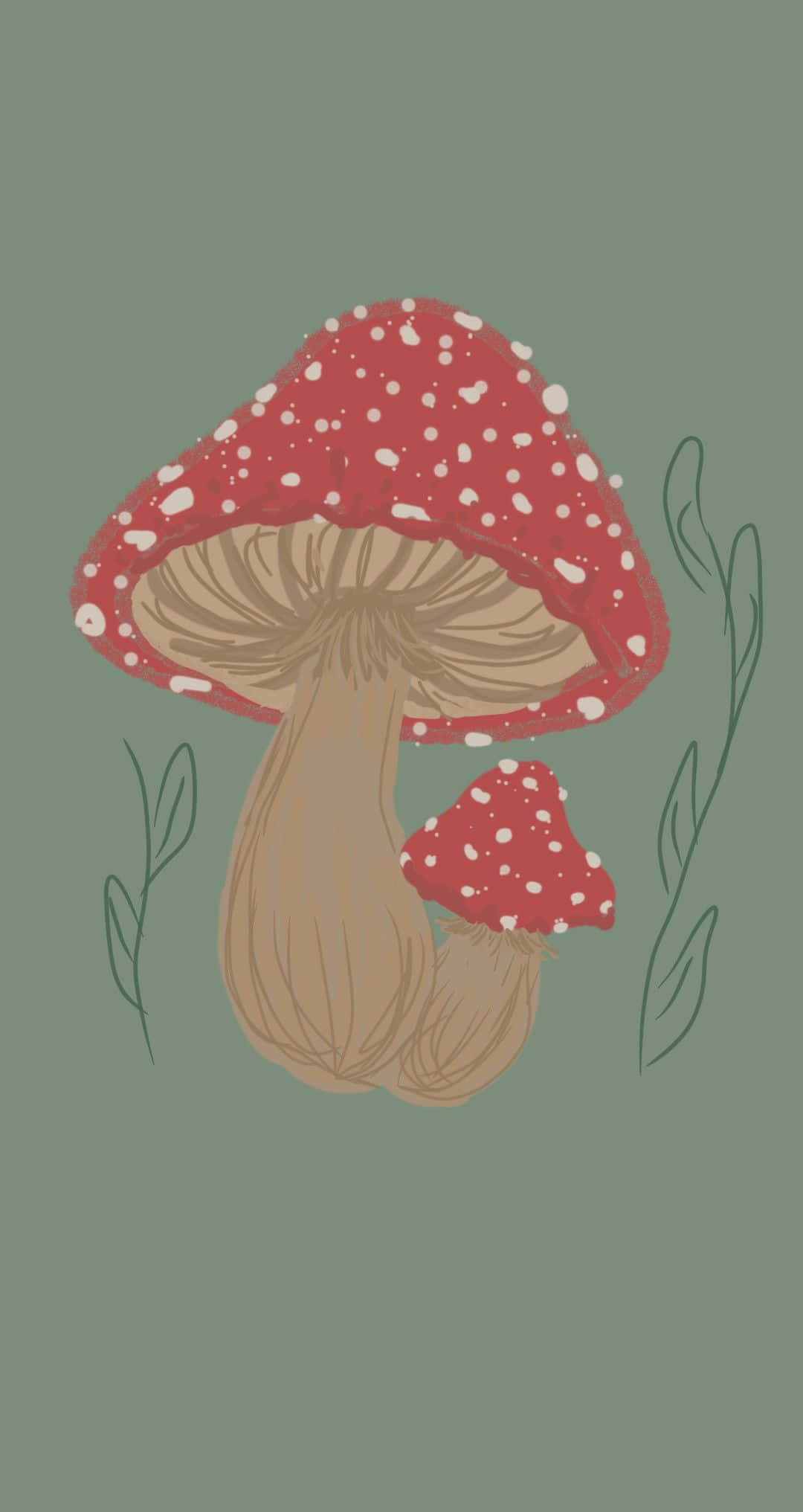 mushroom phone, red mushroom, white spots, Full HD Phone Wallpaper