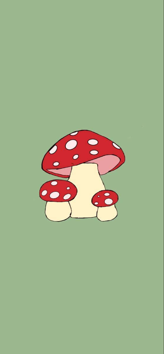 mushroom phone, red caps, white spots, SD Phone Wallpaper