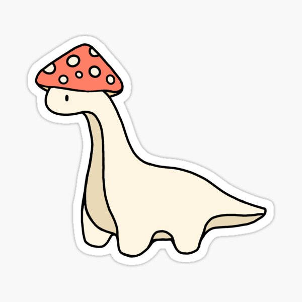 mushroom aesthetic dino, red spotted mushroom cap, cartoon dinosaur, SD Desktop Wallpaper