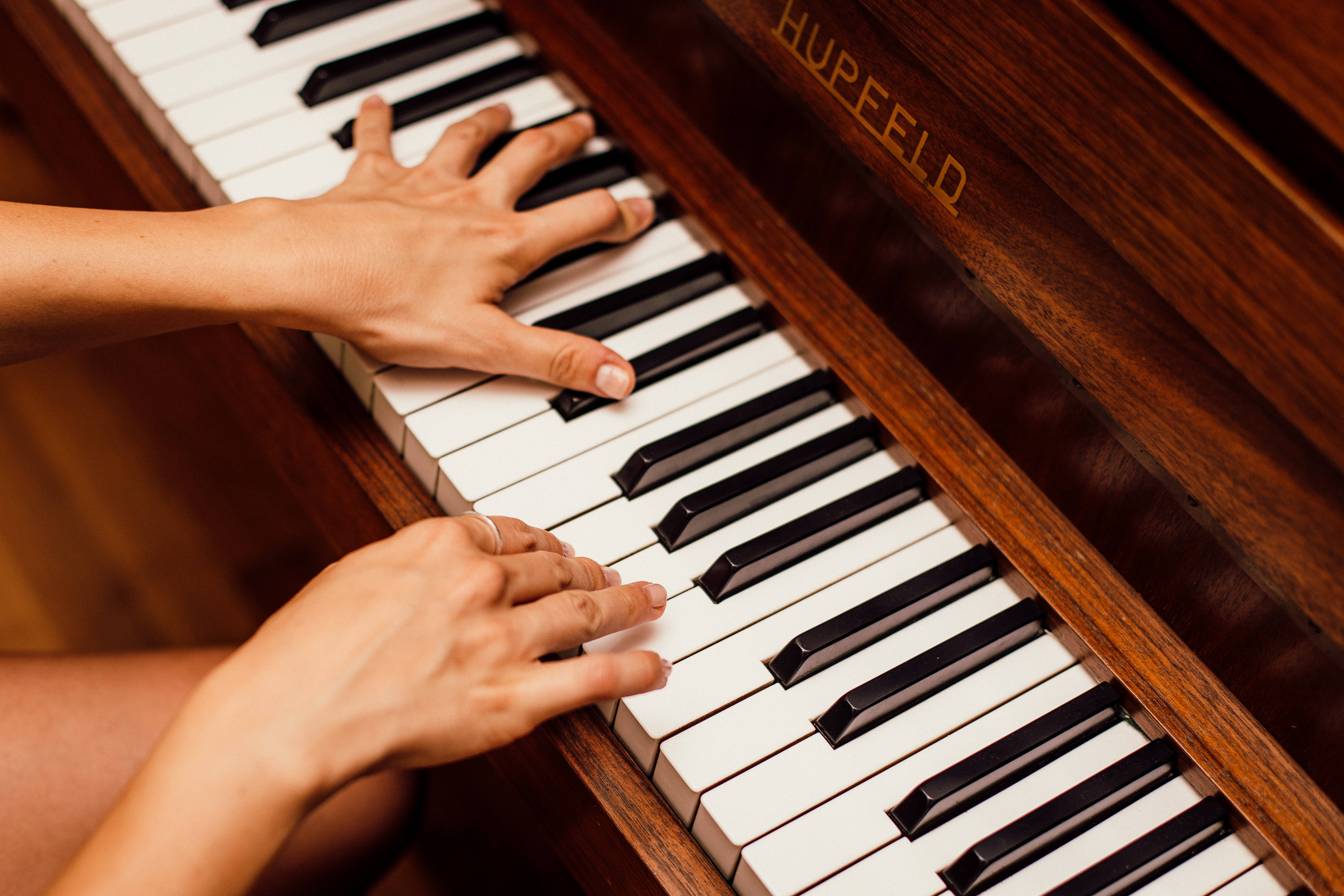 piano, upright piano, polished wooden, 5K Desktop Wallpaper