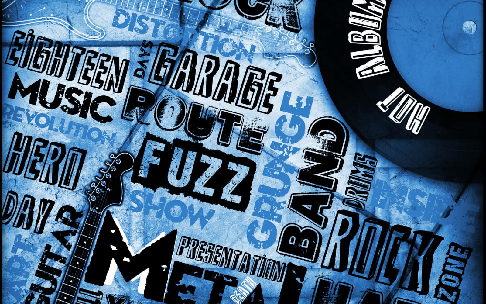 rock music, vinyl record, blue textured wallpaper, HD Desktop Wallpaper