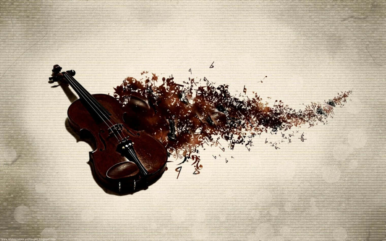 violin, musical notes, symbols, HD Desktop Wallpaper