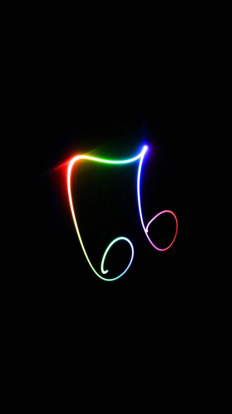 Music Phone, colorful beam note, rainbow-colored light trail, HD Phone Wallpaper