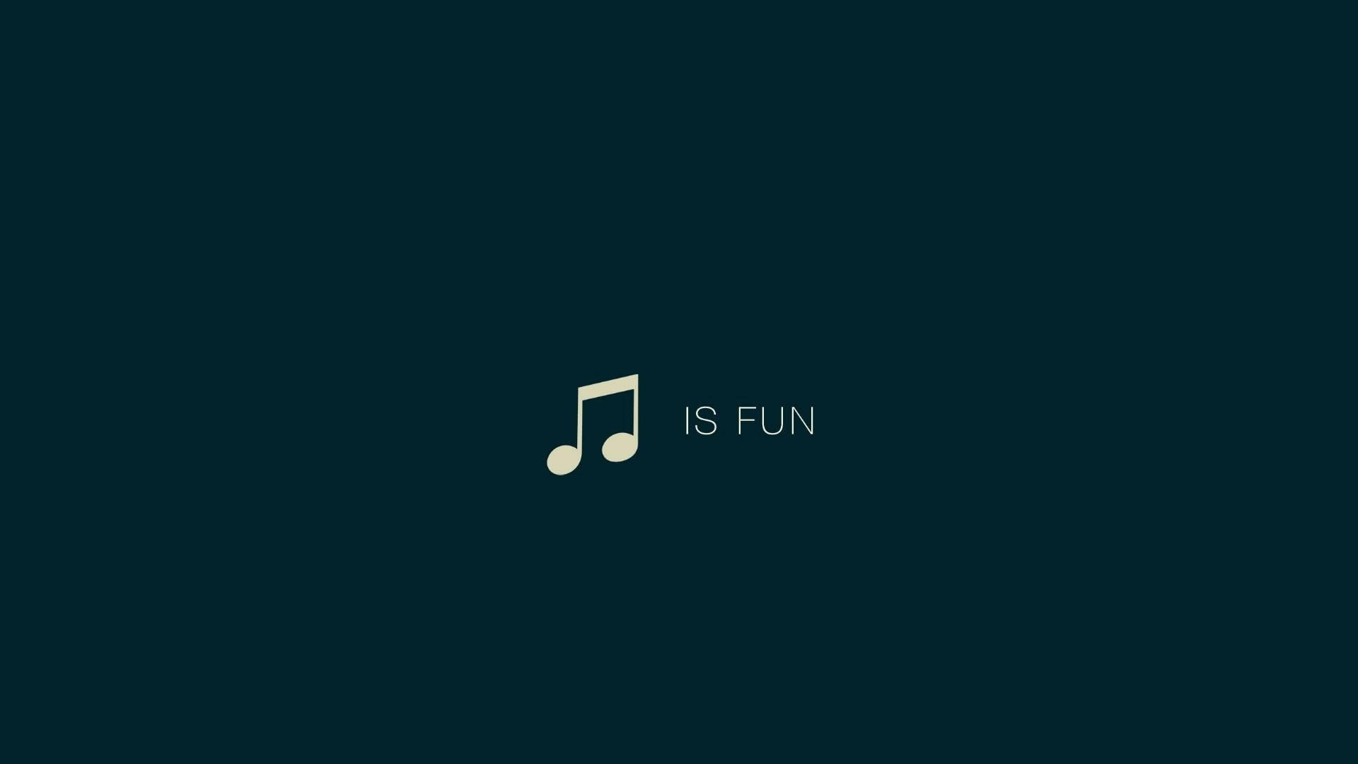 dark teal, cream-colored, musical note icon, Full HD Desktop Wallpaper