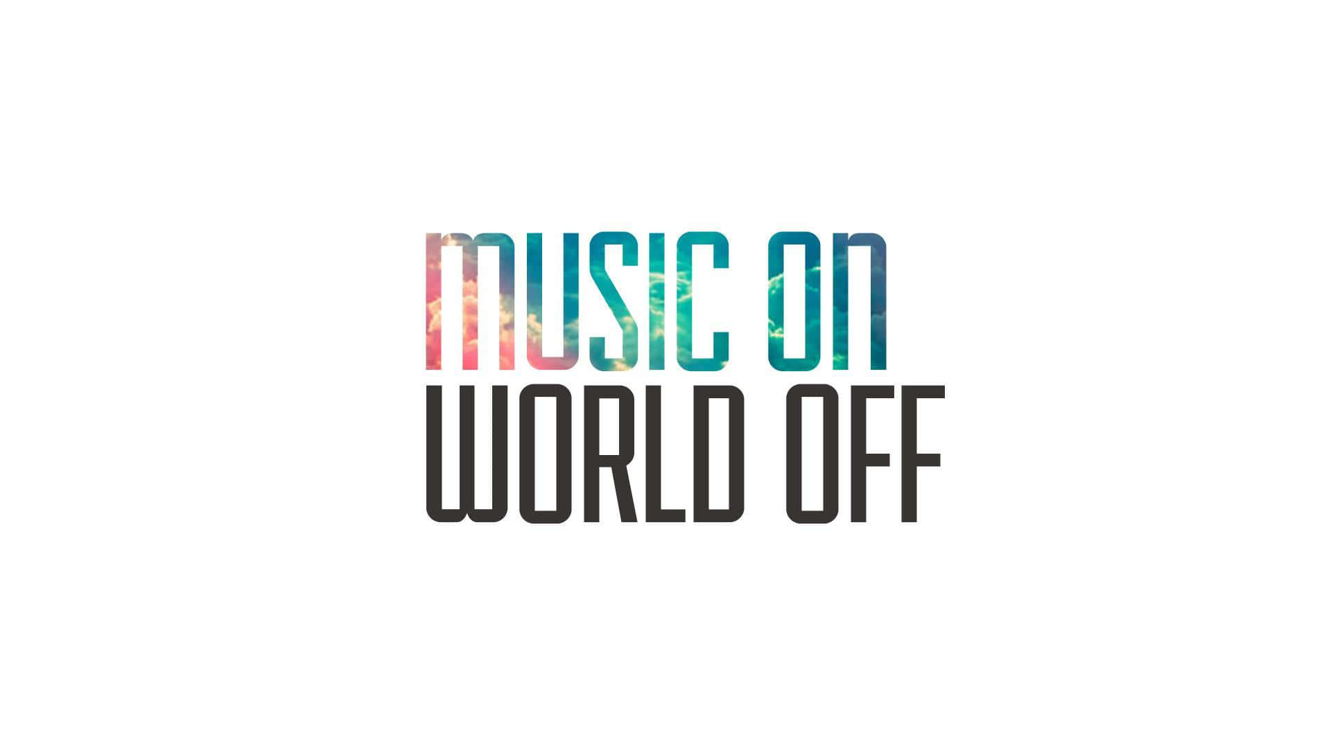 MUSIC ON WORLD OFF, colorful abstract pattern, white background, Full HD Desktop Wallpaper