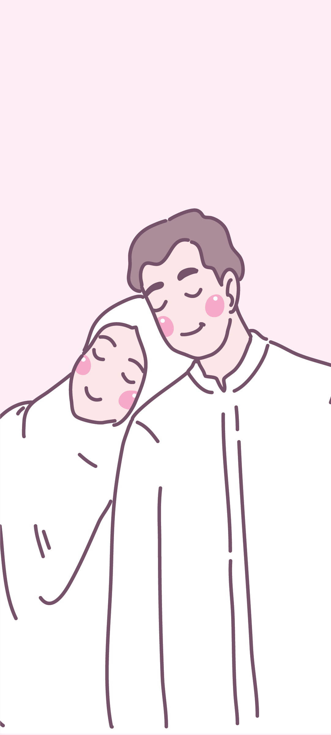 Muslim Couple Cartoon, pink, white, Full HD Phone Wallpaper