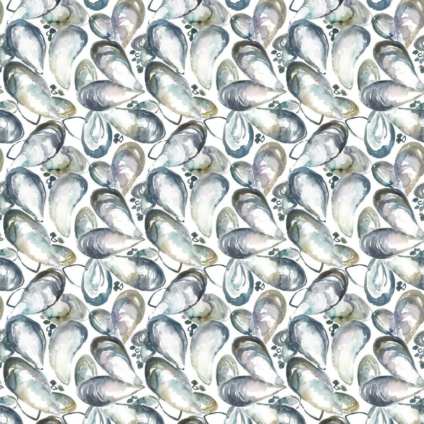 mussels, oyster shells, soft blues, HD Desktop Wallpaper