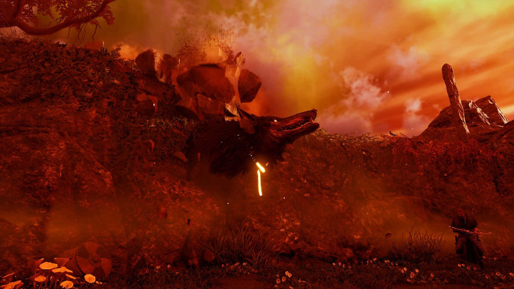 Mustafar, lava flow, volcanic planet, HD Desktop Wallpaper