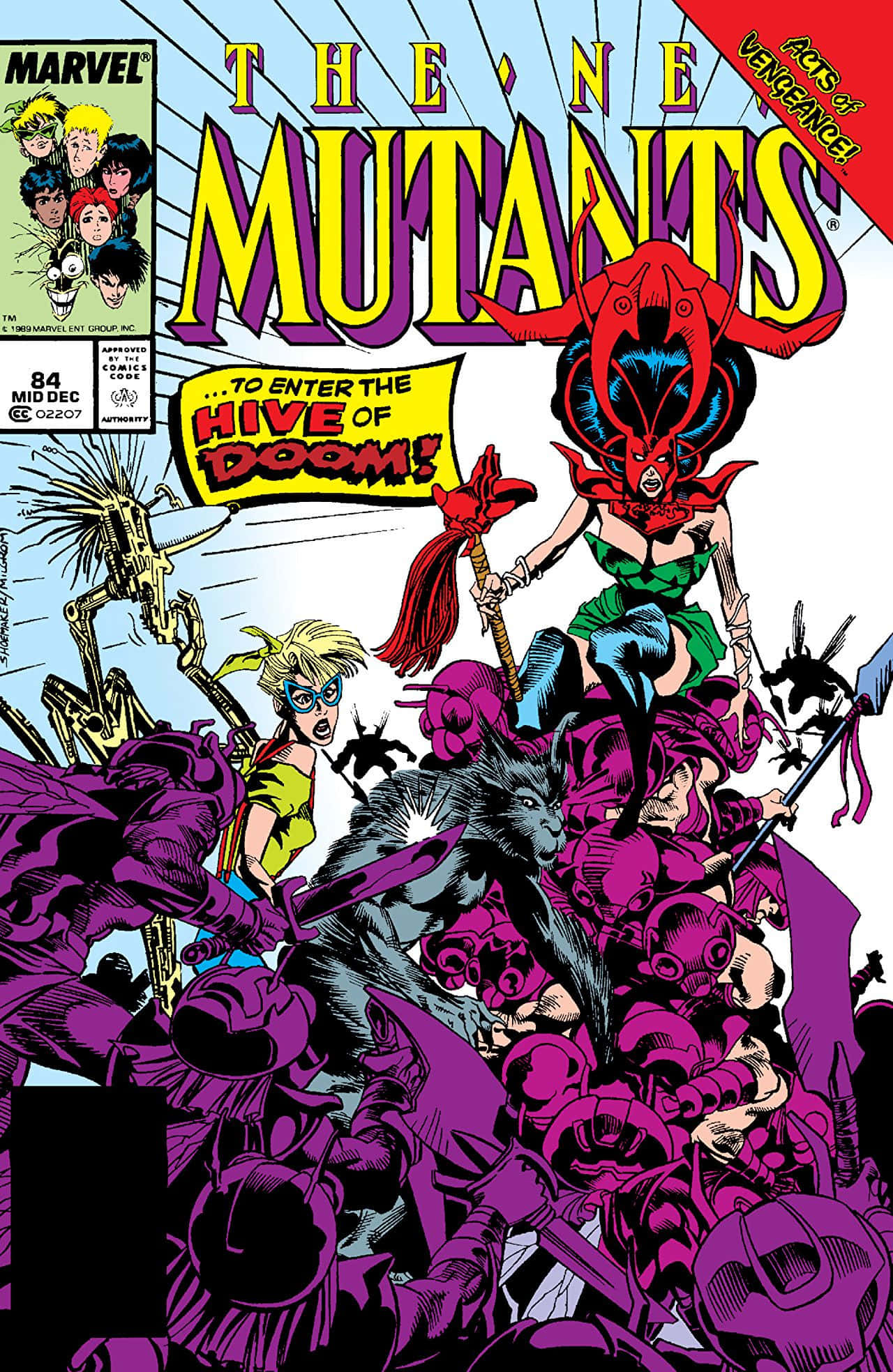 Mutants, red-skinned villain, purple-armored foes, Full HD Phone Wallpaper