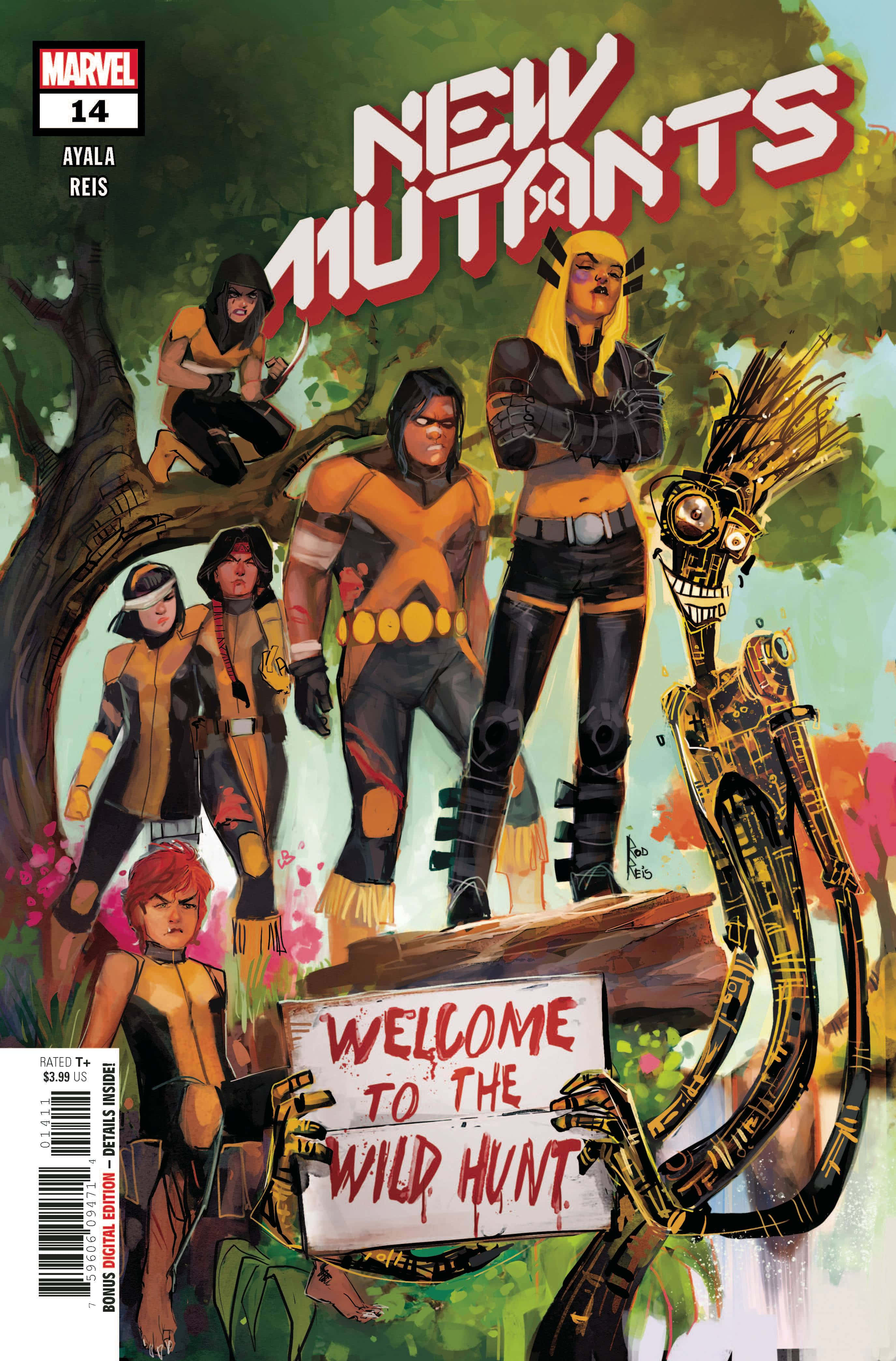 New Mutants, yellow and black gear, lush forest, 4K Phone Wallpaper