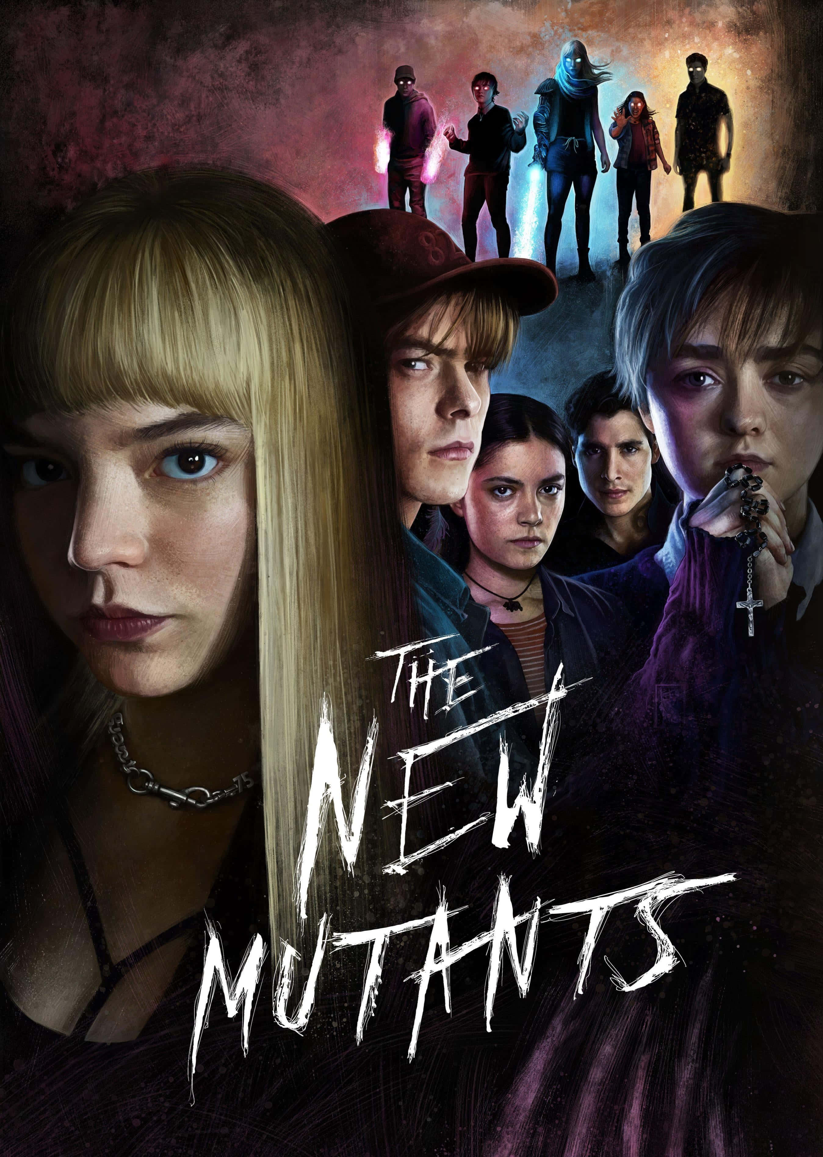 Mutants, glowing powers, dark ominous sky, 2K Phone Wallpaper
