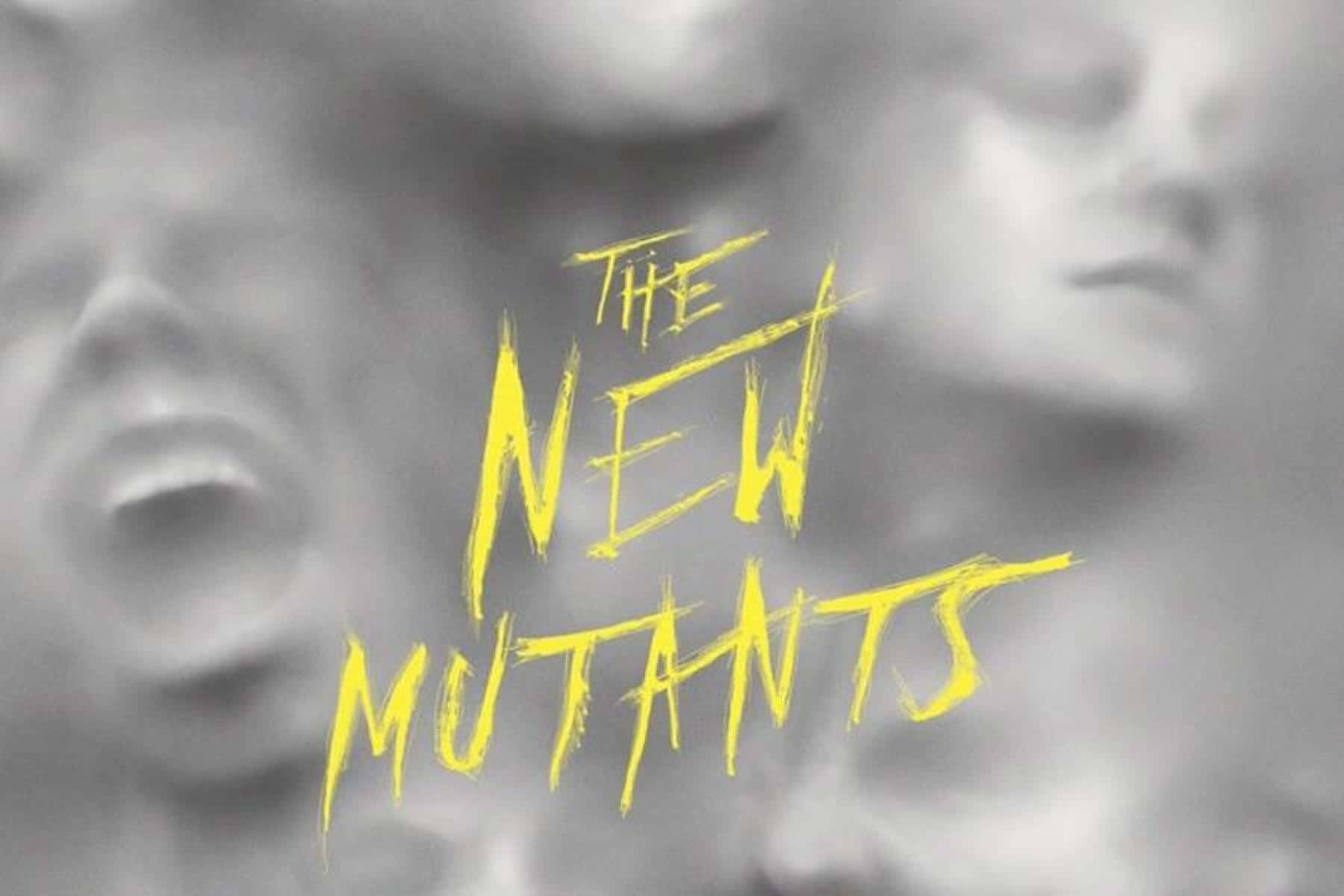The New Mutants, yellow brushstroke text, grayscale faces, HD Desktop Wallpaper