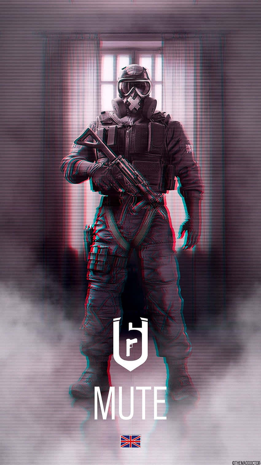 Mute, tactical gear, smoky doorway, HD Phone Wallpaper
