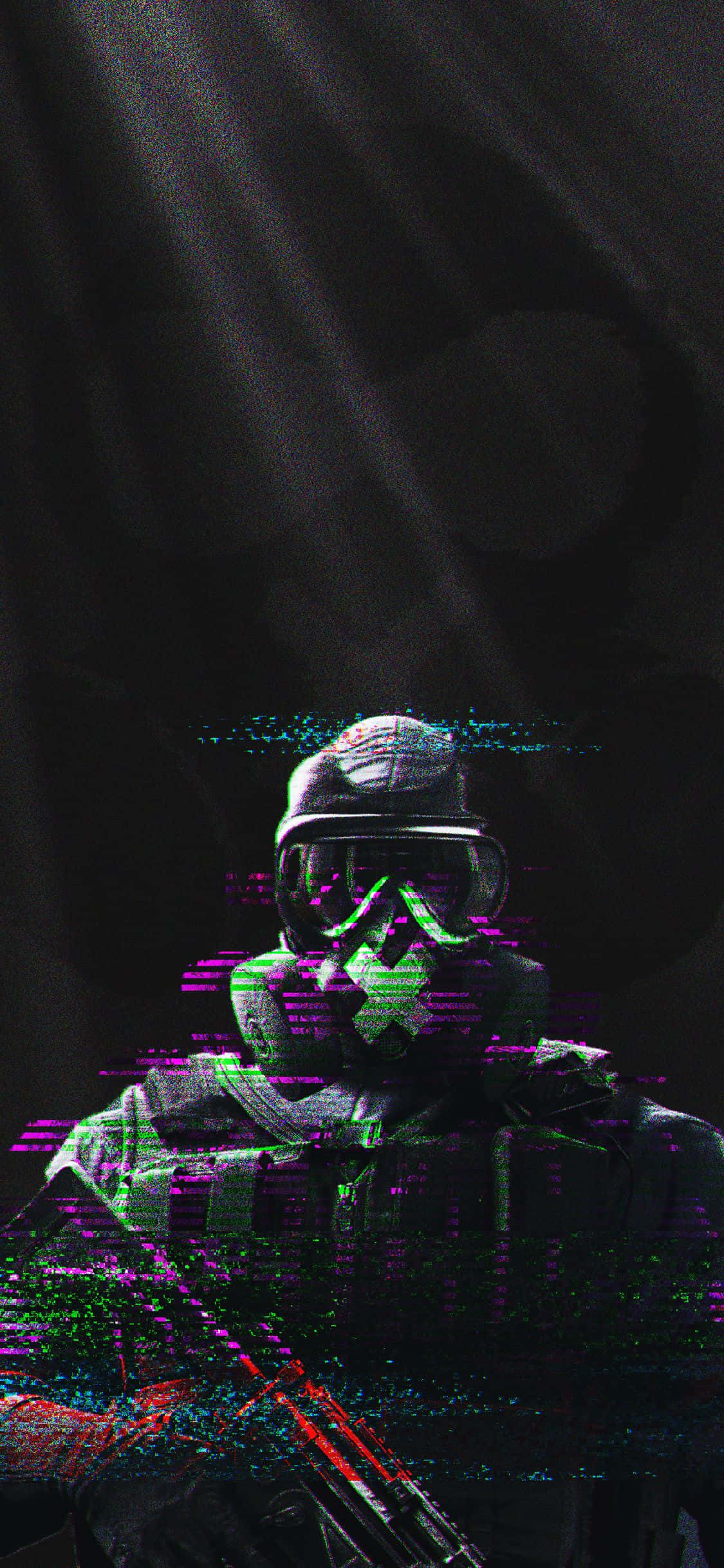 Mute, tactical gear, digital glitch effects, Full HD Phone Wallpaper