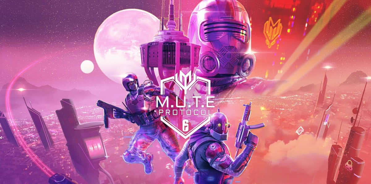 Mute, purple, neon-drenched futuristic cityscape, SD Desktop Wallpaper