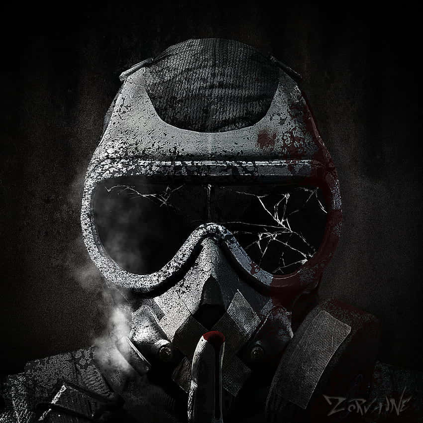 Mute, shattered helmet, cracked visor, SD Desktop Wallpaper