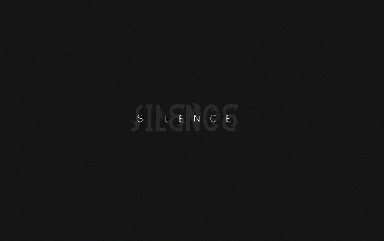 Mute, silence, white fragmented text, HD Desktop Wallpaper