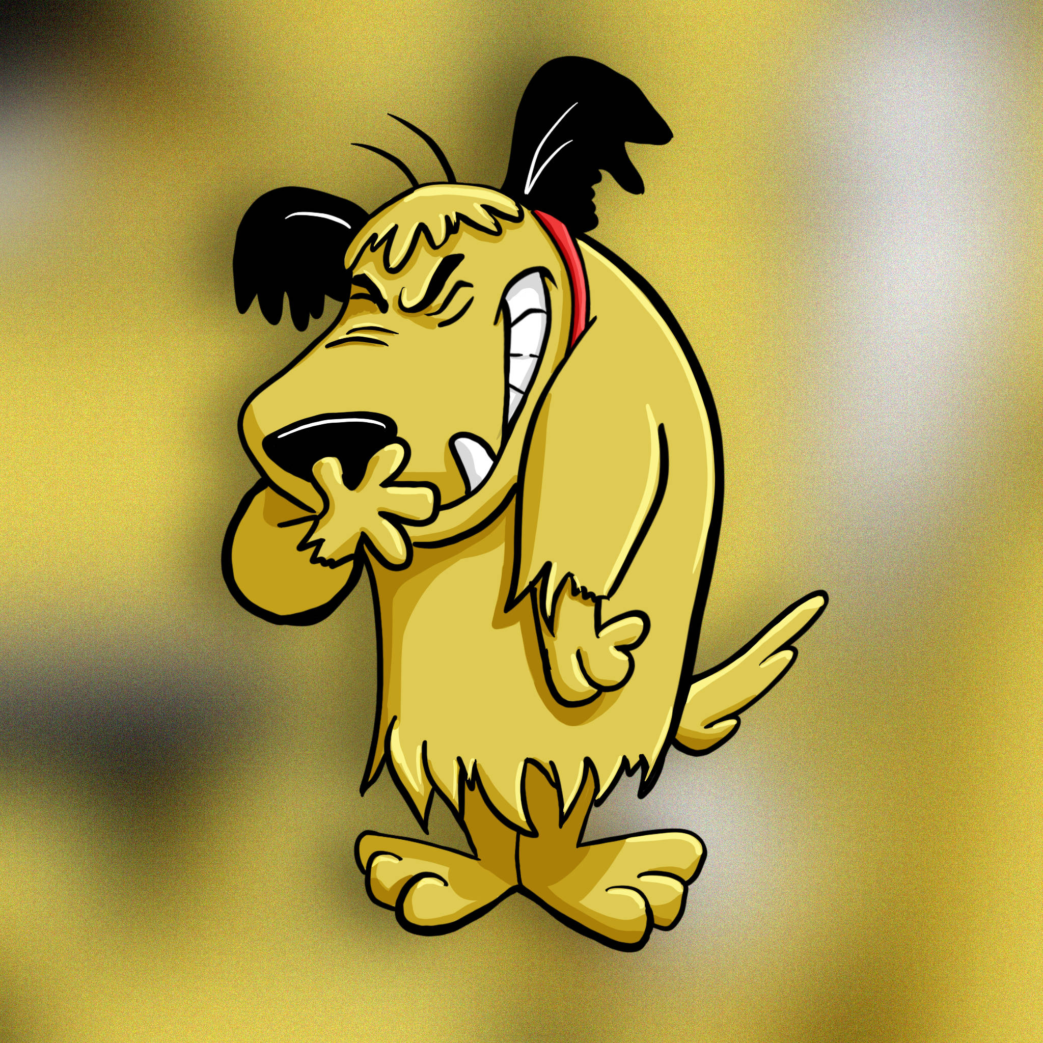 Muttley, yellow dog, black ears, Full HD Desktop Wallpaper